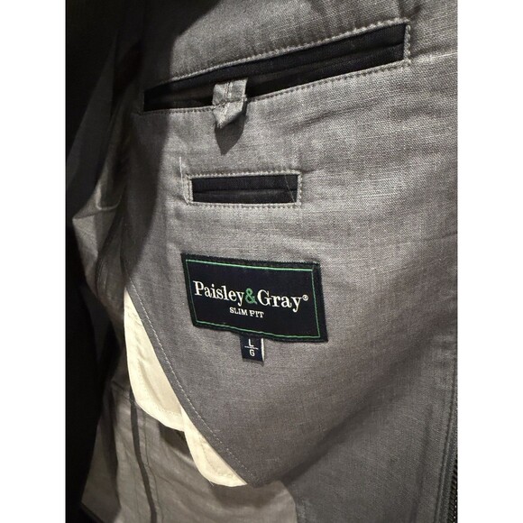 New With Tag Paisley & Gray Slim Fit Men Gray Full Zip Jacket Size Large - Picture 9 of 12